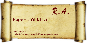 Rupert Attila névjegykártya